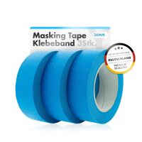 chemicalworkz Masking Tape Klebeband Blau 36mm 3Stk.